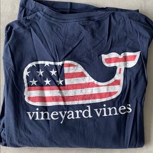 Vineyard Vines Whale America Long Sleeve Tee